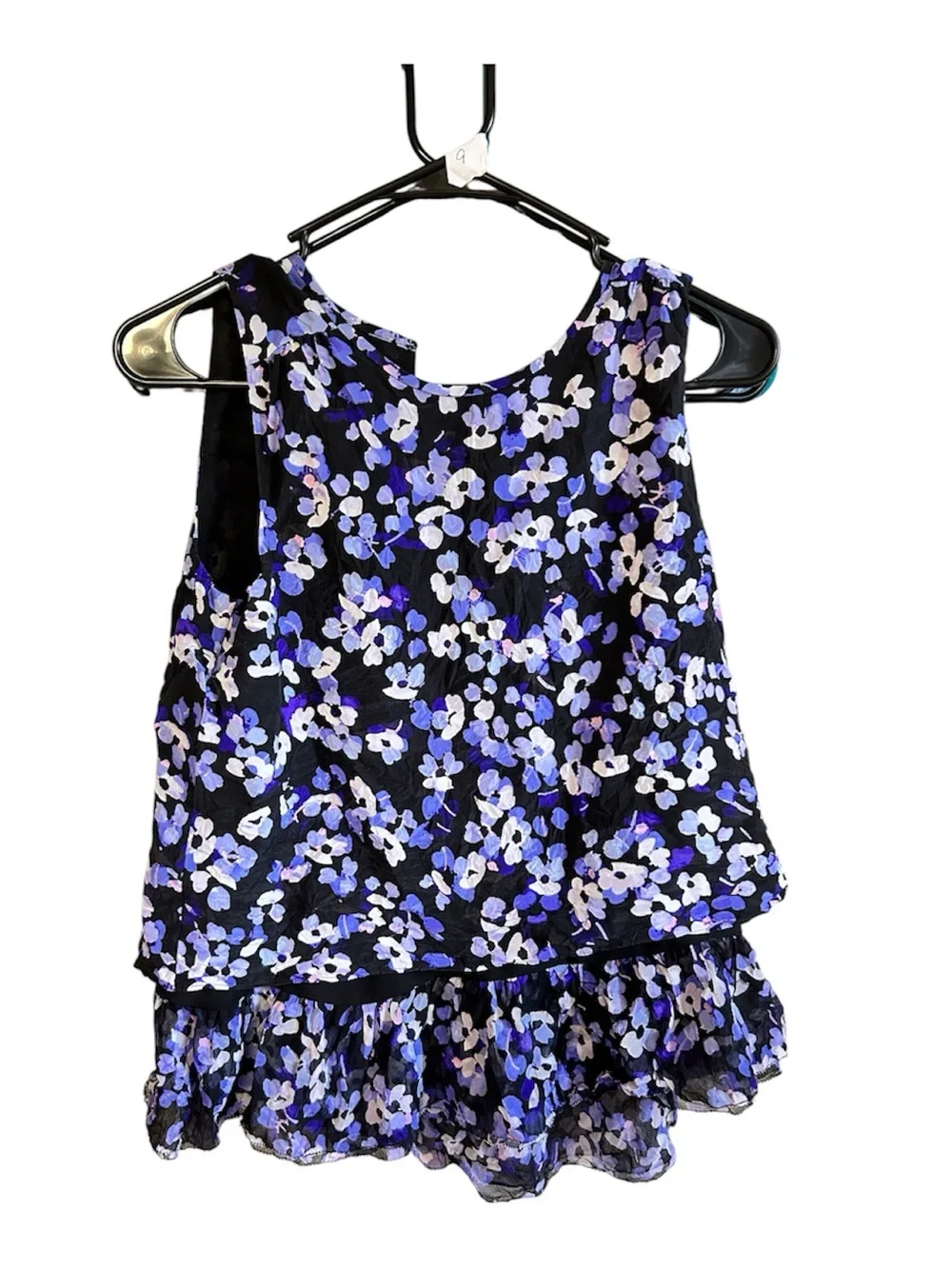 Kate Spade silk hydrangea tank top